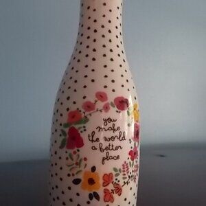 Vase, Bud Vase, You Made The World A Better Place, Ceramic, Vintage